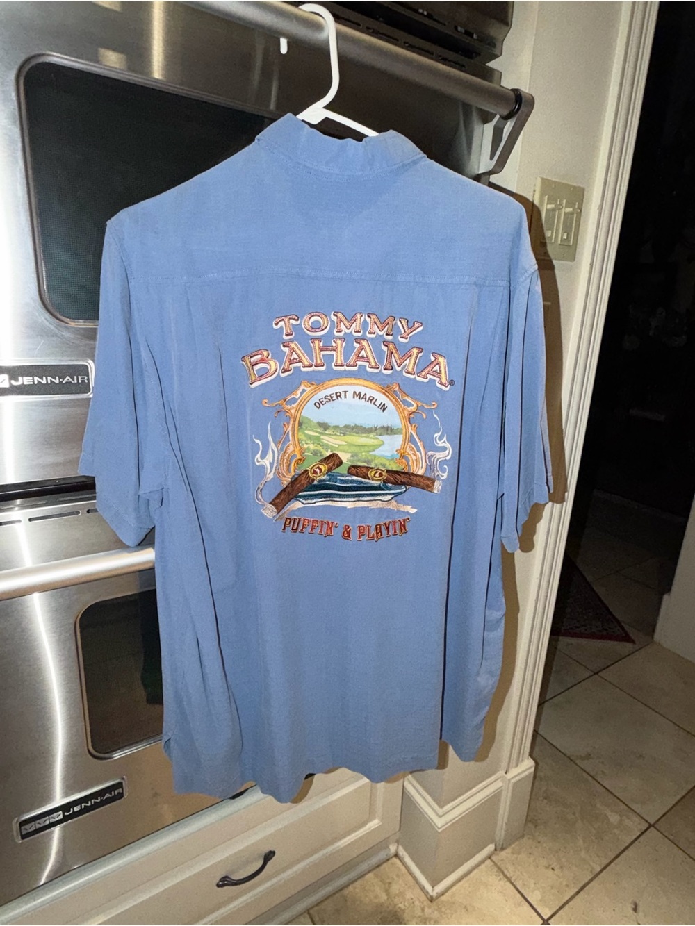 Tommy Bahama Light Blue Short-Sleeve Button-Down Camp Shirt
